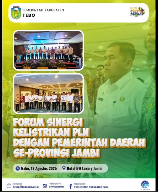 Pemkab Tebo Hadiri Forum Sinergi Kelistrikan PLN dengan Pemerintah Daerah se-Provinsi Jambi