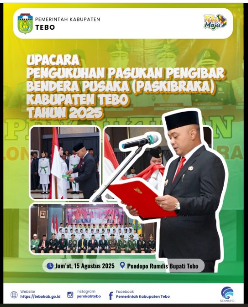 Pengukuhan Paskibraka Kabupaten Tebo Tahun 2025