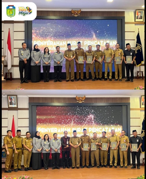 Penyerahan Sertifikat Kekayaan Intelektual Komunal Kabupaten Tebo