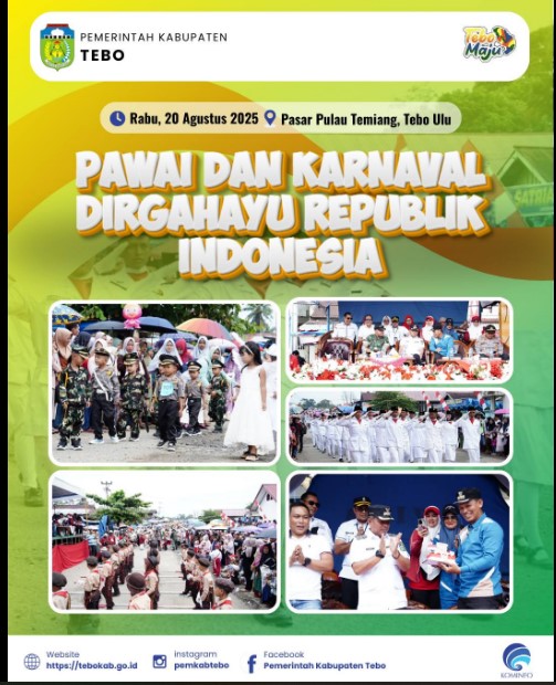 Wabup Tebo Hadiri Pawai dan Karnaval di Pulau Temiang