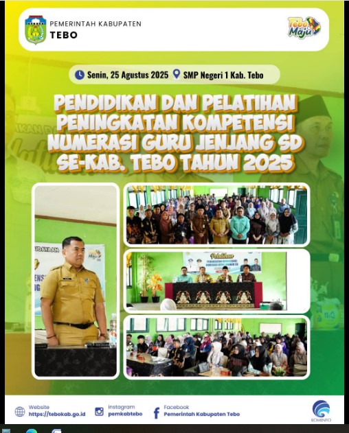 Rapat Pendidikan dan Pelatihan Peningkatan Kompetensi Numerasi Guru SD se-Kabupaten Tebo Tahun 2025
