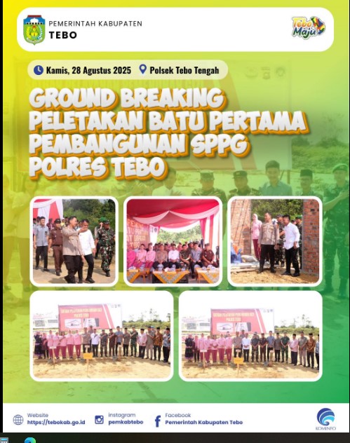 Groundbreaking Peletakan Batu Pertama Pembangunan SPPG Polres Tebo