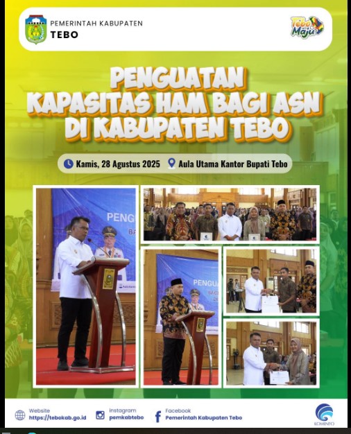 Wakil Bupati Tebo Hadiri Penguatan Kapasitas HAM bagi ASN di Kabupaten Tebo