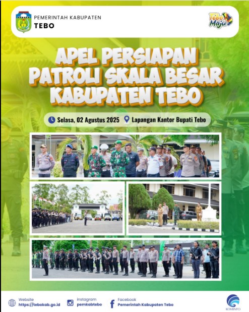 Wakil Bupati Tebo Pimpin Apel Persiapan Patroli Skala Besar
