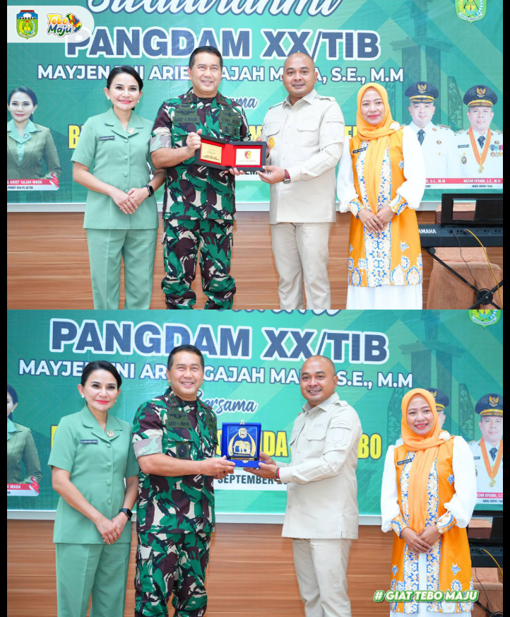 Bupati Tebo Terima Kunjungan Kerja Pangdam XX/Tuanku Imam Bonjol