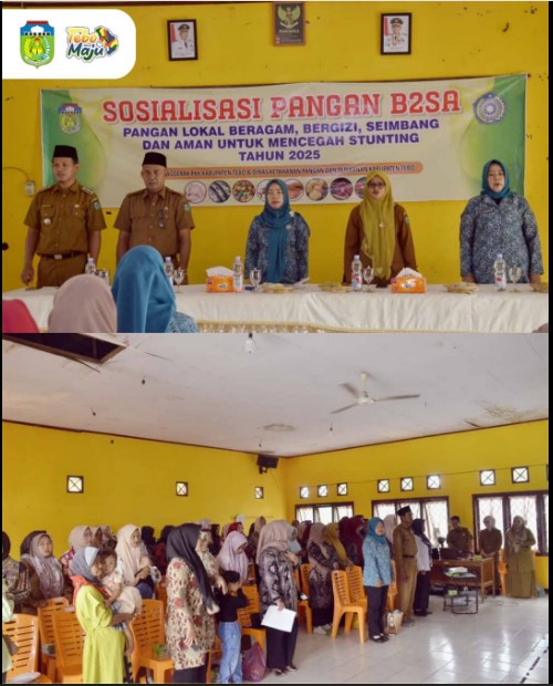 Ketua TP PKK Kabupaten Tebo Sosialisasikan Menu B2SA di Kecamatan Tebo Ulu
