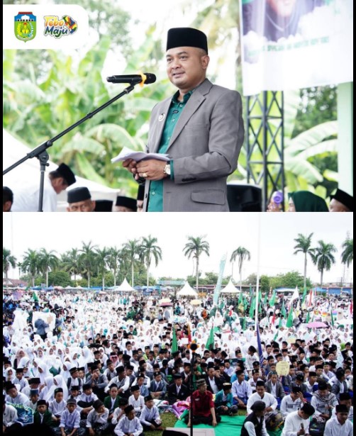Bupati Tebo Hadiri Peringatan Hari Santri Nasional Tahun 2025 di Kecamatan Rimbo Bujang