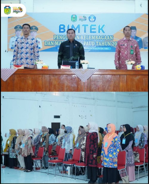 Sekda Tebo Buka Bimtek Penguatan Kelembagaan dan Manajemen PAUD Tahun 2025