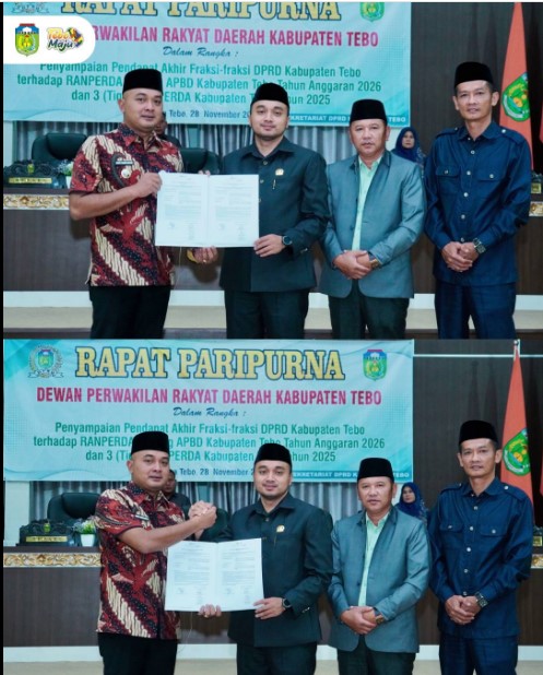 Bupati Tebo menghadiri Rapat Paripurna DPRD Kabupaten Tebo