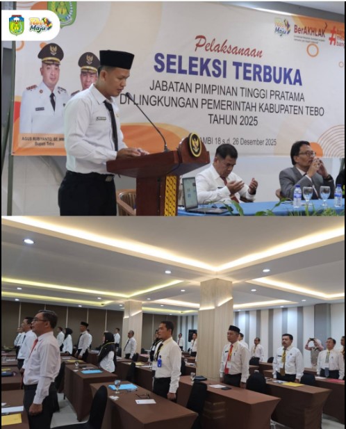 Pembukaan Pelaksanaan Assessment Kompetensi Manajerial dalam rangka Seleksi Terbuka JPT Pratama di Pemerintah Kabupaten Tebo Tahun 2025
