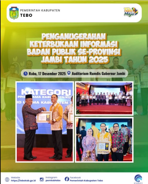 Penganugerahan Keterbukaan Informasi Badan Publik se-Provinsi Jambi Tahun 2025