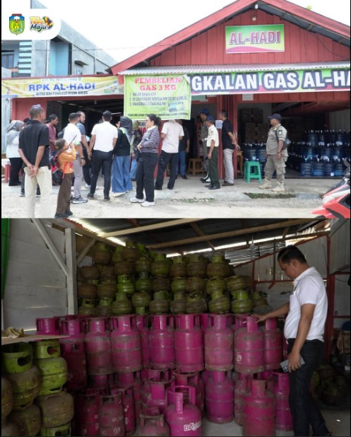 Kepala Dinas Perindustrian, Perdagangan, Koperasi, dan UKM Kabupaten Tebo, Mardiansyah, SE., ME, bersama perwakilan Pertamina Patra Niaga Sumbagsel, M. Ryan Primananda, melaksanakan monitoring pengawasan ketersediaan pasokan dan distribusi LPG subsidi di wilayah Kecamatan Tebo Tengah