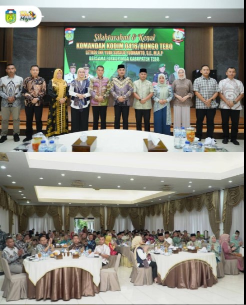 Bupati dan Wakil Bupati Tebo Sambut Dandim 0416/Bungo Tebo yang Baru