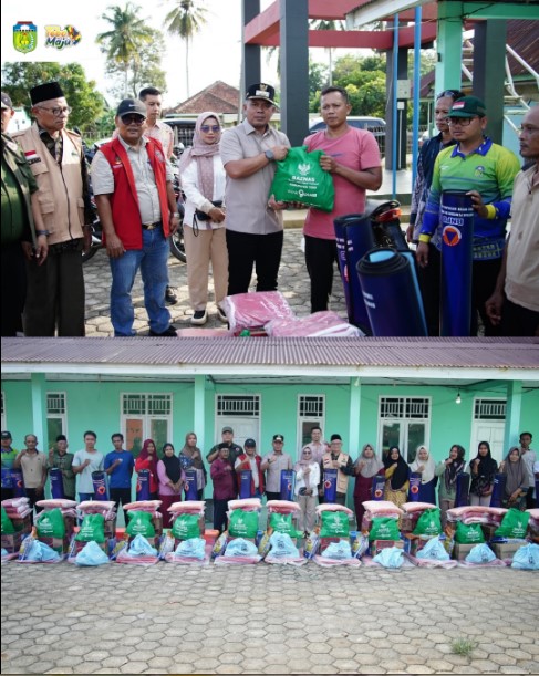 Wakil Bupati Tebo Serahkan Bantuan kepada Korban Bencana Angin Puting Beliung