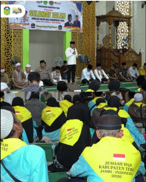 Bupati Tebo Lepas Keberangkatan Calon Jamaah Haji Kloter 24