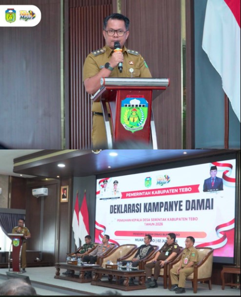 Wabup Tebo Hadiri Deklarasi Kampanye Damai Pilkades Serentak Tahun 2026