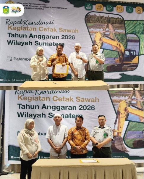 Wabup Tebo Hadiri Rakor Rencana Kerja Konstruksi Cetak Sawah Tahun 2026