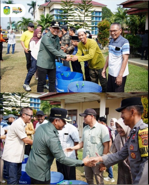 Wabup Tebo Serahkan Secara Simbolis 350 Unit Tong Sampah