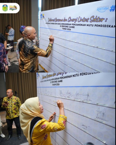 Bupati Tebo Hadiri Deklarasi Bersama dan Sinergi Lintas Sektor Percepatan Peningkatan Indeks SPM