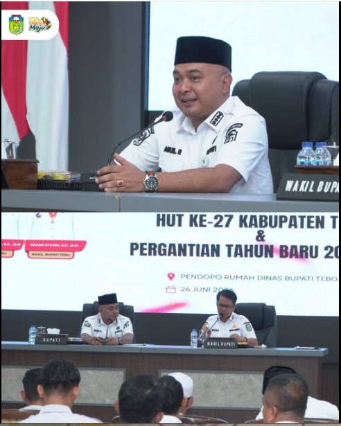 Rapat Persiapan HUT ke-81 RI, HUT ke-27 Kabupaten Tebo dan Pergantian Tahun Baru 2027
