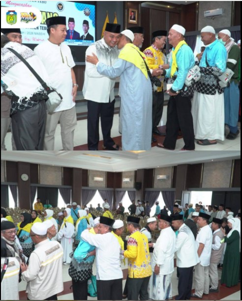Bupati Tebo Sambut Kepulangan Jamaah Haji Kloter 22 Tahun 1448 H