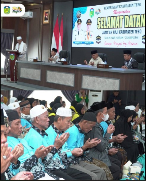 Bupati Tebo Sambut Kepulangan Jamaah Haji Kloter 24 Tahun 1448 H