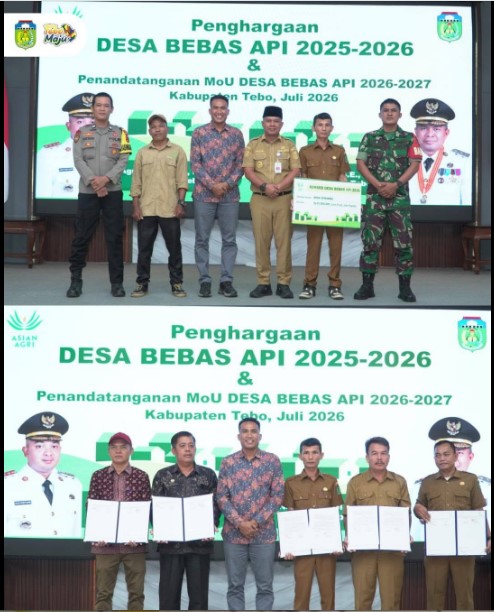 Penghargaan Desa Bebas Api dan Saksikan Penandatanganan MoU Program Desa Bebas Api