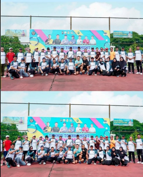 Bupati Tebo Buka Turnamen Tenis Semarak HUT RI, HUT Bhayangkara dan Anniversary SSTC