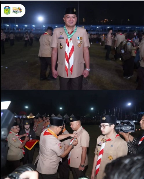 Bupati Tebo Terima Lencana Darma Bakti Gerakan Pramuka