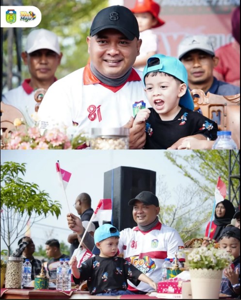 Bupati Tebo Hadiri Karnaval Kebudayaan HUT ke-81 Kemerdekaan RI di Rimbo Bujang