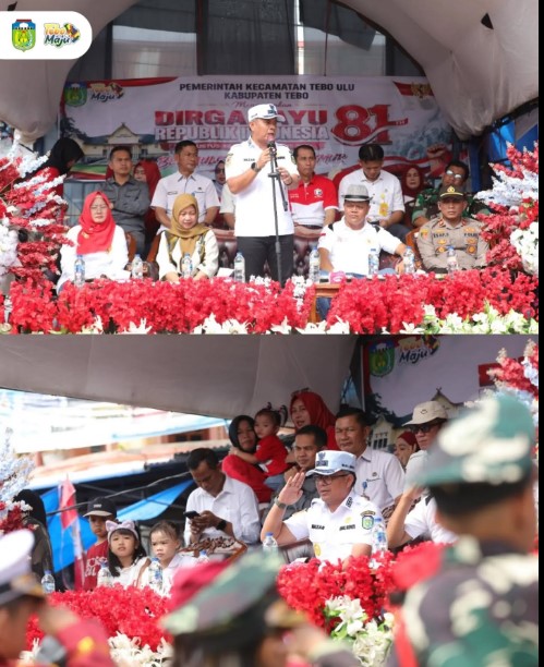 Wakil Bupati Tebo Hadiri Pawai Karnaval HUT ke-81 Kemerdekaan RI