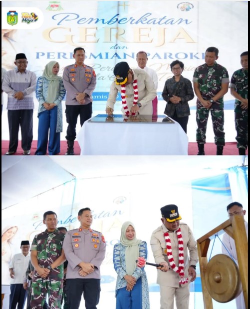Bupati Tebo Hadiri Pemberkatan Gereja dan Peresmian Paroki Santa Perawan Maria