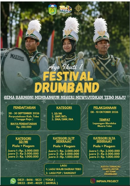AYO, IKUTI FESTIVAL DRUMBAND! 🥁