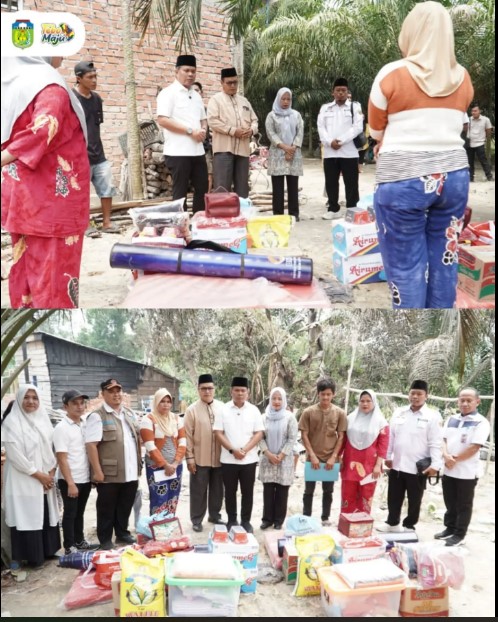 Wabup Tebo Serahkan Bantuan bagi Korban Kebakaran di Sungai Alai dan Pelayang