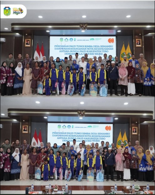 Penandatanganan MoU Bunda PAUD dan Peresmian PAUD Tunoi Rimba