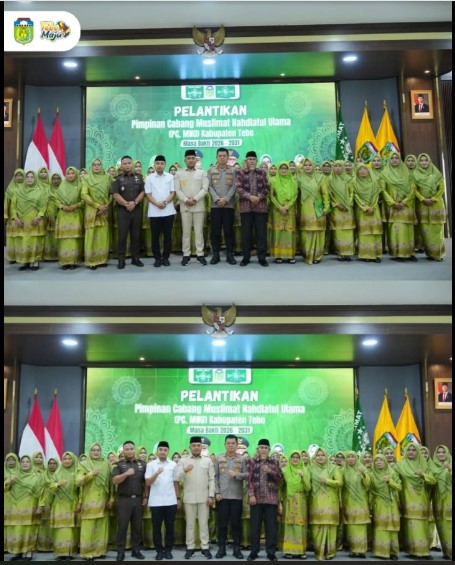Bupati Tebo Hadiri Pelantikan PC Muslimat NU Kabupaten Tebo Periode 2026–2031
