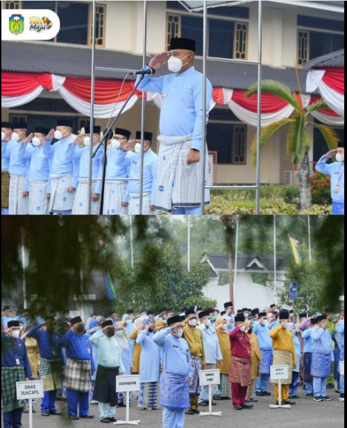 Bupati Tebo Bersama Forkopimda dan ASN Ikuti Upacara HUT ke-27 Kabupaten Tebo