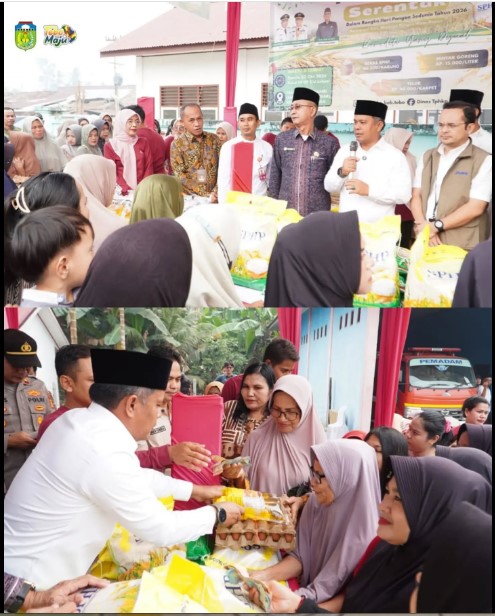 Gerakan Pangan Murah Serentak Nasional di Pulau Temiang