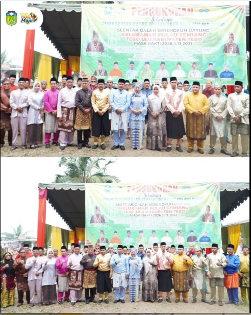 Wabup Tebo Hadiri Pengukuhan Pengurus LAMJ Kelurahan Pulau Temiang